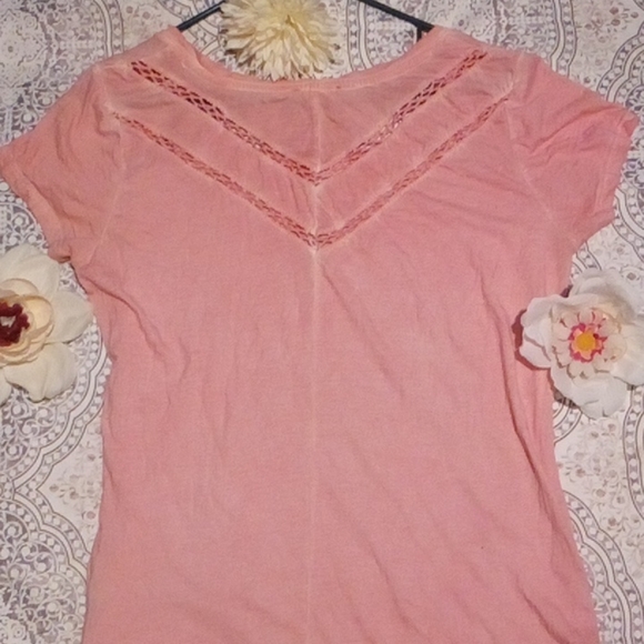 PEACH colored criss cross cutout top - Picture 6 of 12